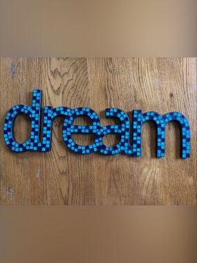 EARTHBOUND Blue Mosaic "dream" Wall Accent